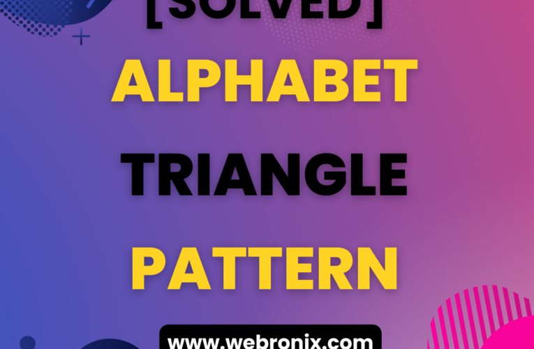 Alphabet Triangle Pattern
